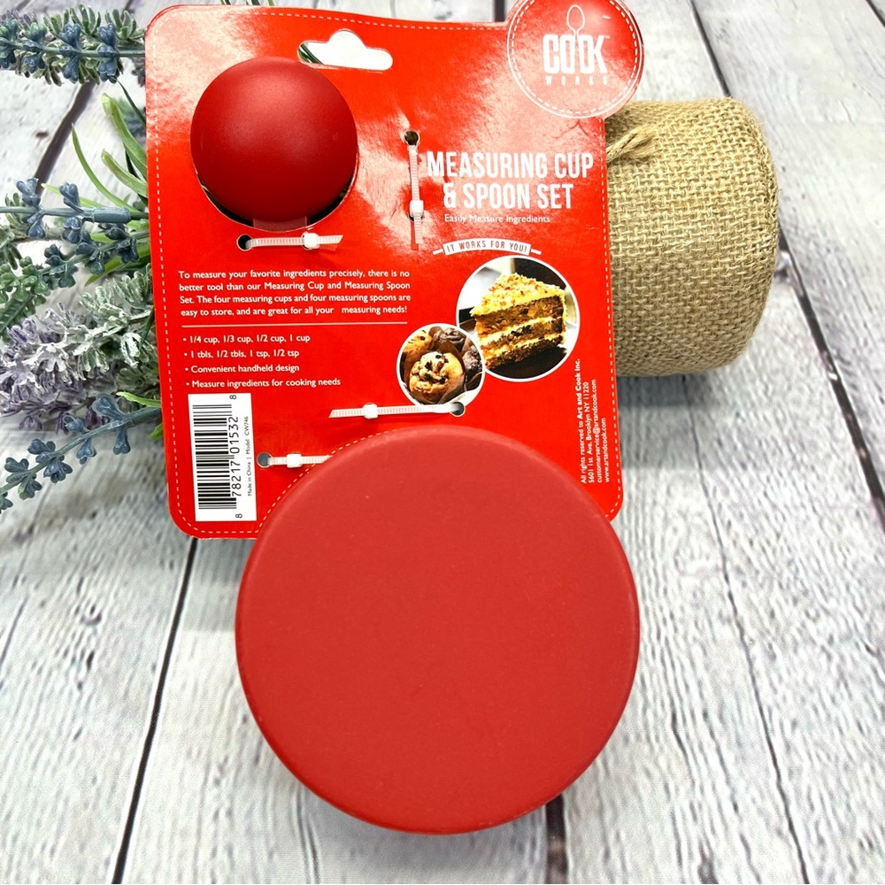 COOK WORKS Measuring Cup & Spoon Set-RED - Picture 6 of 9